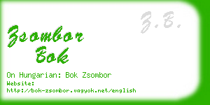 zsombor bok business card